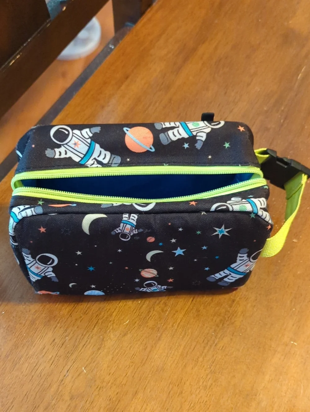 Kids Space Black Lunch Cooler Pouch insulated Freeze At Night Pack It Astronaut